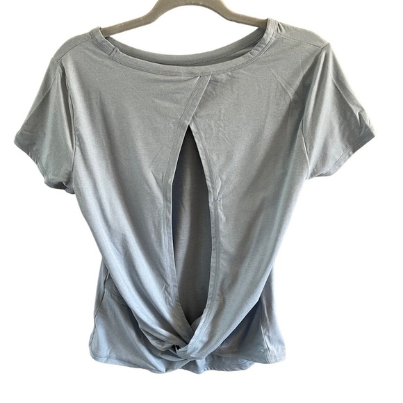 Zuda Vapor blue  Open Twist Back Athletic Tee X-small NWOT - Picture 1 of 10